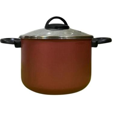 Imagem de Panela Caldeirão Teflon Antiaderente Vermelho Avulsa Com Alça +tampa D