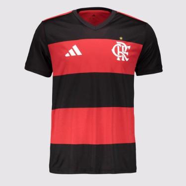 Imagem de Camiseta Adidas Flamengo Fanshirt Vermelha e Preta, M
