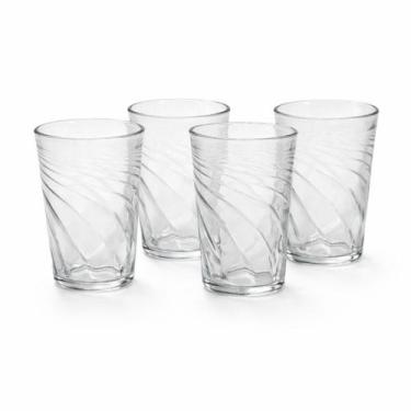 Imagem de Jogo 4 Copos De Vidro Texturizado Para Água Suco 200ml - - WINCY