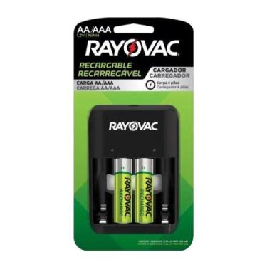 Imagem de Carregador de Pilhas Rayovac Sm-4 Usb para Aa e Aaa Nimh com Pilhas In