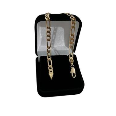 Imagem de Pulseira Banhada Ouro 18k Masculina 3x1 5mm 21cm - V Pratas, Ouro