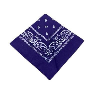 Imagem de Bandana De Algodão Paisley Preta E Vermelha 54cm Quadrada, Lenço De Mo