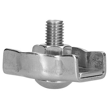 Imagem de Braçadeiras de cabo de aço inoxidável, grampos de cabo de aço simples simples boa aderência fácil ajuste para equipamento pesado para antena nua para navio(50pcs M2)