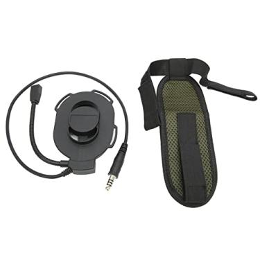 Imagem de Fone de ouvido unilateral para motocicleta, fone de ouvido para capacete de motocicleta plug and play Ventilador de orelha com U94 PTT para plugue de telefone celular de 3,5 mm(Preto)