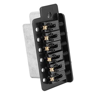 Imagem de VGEBY Conjunto de ponte tremolo para guitarra Tremolo com rolo de ponte Vibrato para guitarra ST (preto)