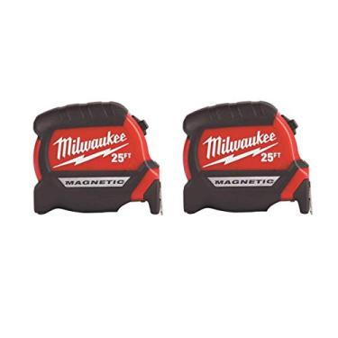 Imagem de Milwaukee Ferramenta 48-22-7125 Fita Métrica Magnética 25 Pés X 1,83", Pacote Com 2