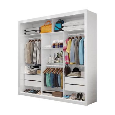 Imagem de Closet Casal Clarice 4 Gavetas Carioca Móveis - Branco