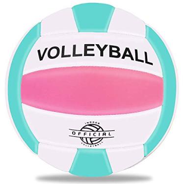Imagem de EVZOM Voleibol de praia super macio - Tamanho oficial 5 para uso externo/interno/piscina/academia/treinamento - Bola esportiva premium
