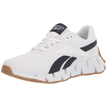 Imagem de Reebok Tênis masculino Zig Dynamica 2.0, Branco/Vector Azul Marinho/Goma, 11