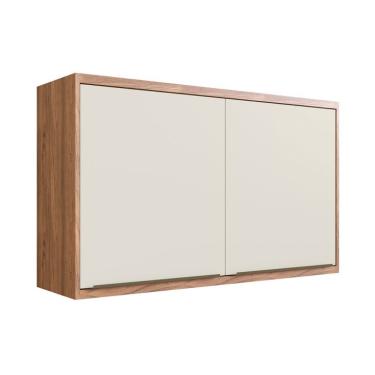 Imagem de Armário Aéreo Ten 2 Portas Freijó e Argila 120 cm