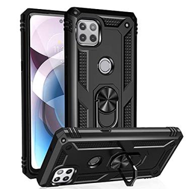 Imagem de For Motorola Moto One 5G Ace Shockproof TPU + PC Protective Case with 360 Degree Rotating Holder