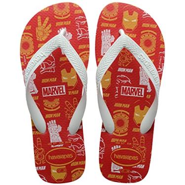 Imagem de Chinelo Top Marvel Logomania, Havaianas, Adulto Unissex, Vermelho Rubi, 41/42