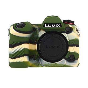 Imagem de Capa de câmera STSEETOP Panasonic LUMIX G9, capa protetora destacável de silicone de borracha profissional para Panasonic LUMIX G9, Verde
