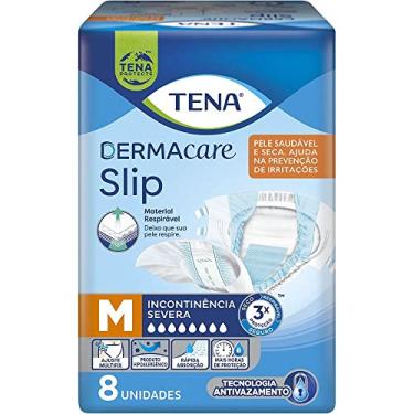 Imagem de Tena Slip Dermacare, Fralda Geriátrica para Incontinência Urinária, M - 8 unidades
