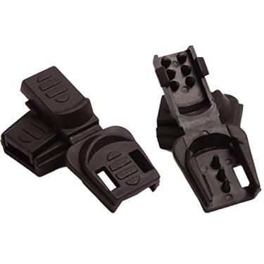 Imagem de Aligle 100 peças de presilha de zíper com fivela e puxador de zíper, cordão de corda, fecho, preto, de plástico, com zíper, para corda de paraquedista