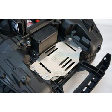 Imagem de Raidenracing Suporte de bateria frontal de aço inoxidável ESC com alça para Traxxas TRX-4 TRX4 G500