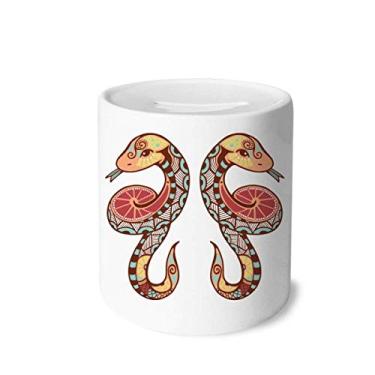 Imagem de DIYthinker Gemini Constellation Zodiac Symbol Money Box Saving Banks Ceramic Coin Case Kids Adults