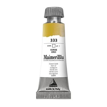 Imagem de MAIMERI BLU Tinta Aquarela Profissional Bisnaga 12ml, Verde Ouro