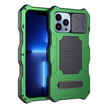 Imagem de Capa de armadura de corpo inteiro para iphone 13 Pro Max Cover 12 Metal de grau militar resistente à água resistente à água Proteção contra quedas, verde, para iPhone 13