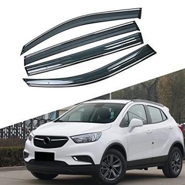 Imagem de Lyqfff Para Buick Encore, para Opel Mokka/Holden Trax 2013-2018, viseiras de sol para janela de carro protetor de abrigo adesivo de moldura