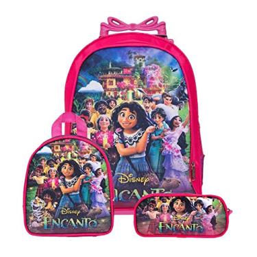 Imagem de Kit Mochila com Rodinhas Infantil Encanto + Lancheira Térmica + Estojo Escolar
