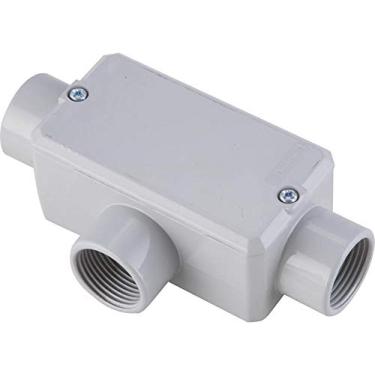 Imagem de CONDULETE EM ALUMINIO TIPO T 2 COM ROSCA BSP COM TAMPA E COM PINTURA EPOXI TRAMONTINA