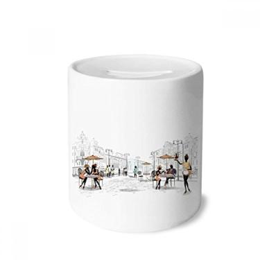 Imagem de DIYthinker Porta-moedas de cerâmica Holiday Street France Landmark