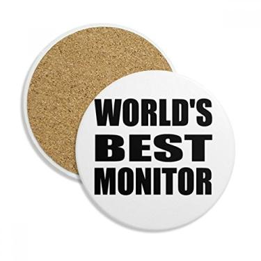 Imagem de World's Best Monitor de graduação copo copo copo copo copo de mesa pedra absorvente de proteção de mesa