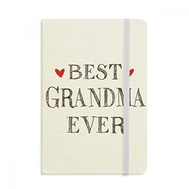 Imagem de Caderno de anotações Best grandma ever com citação de parentes oficial, capa dura de tecido, diário clássico