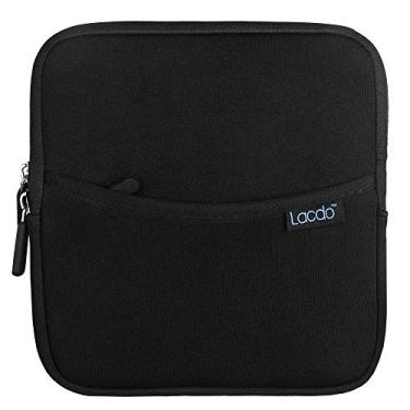 Imagem de Lacdo Gravador De Dvd Usb Externo à Prova De Choque Blu-Ray E Neoprene De Disco RíGido Externo Armazenamento Protetor Bolsa De Transporte Com Bolso De Armazenamento Extra Para Apple Md564zm(Preto)