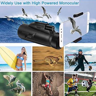 Imagem de Telescópio monocular, 12X50 HD Prisma monocular à prova d'água com zoom BAK4 de alto desempenho, com suporte para smartphone e tripé, para acampamento de observação de pássaros