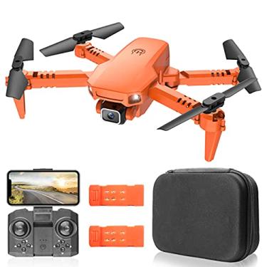 Imagem de Miaoqian X1 RC Drone com Câmera 4K Dual Camera WiFi FPV Mini Quadcopter Dobrável com Função Trajetória Voo Modo sem Cabeça Voo 3D com Bolsa de Armazenamento 2 Bateria