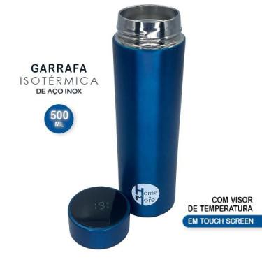 Imagem de Garrafa Isotérmica Em Aço Inox 500ml - Azul - Home&More
