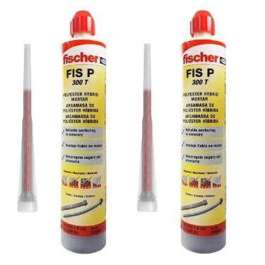Imagem de 02 Chumbador Bucha Quimica Fischer Fis P 300 T -300Ml/490 Gr