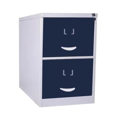 Imagem de Arquivo De Aço 2 Gavetas P/ Pasta Suspensa C/ Chave Azul Marinho