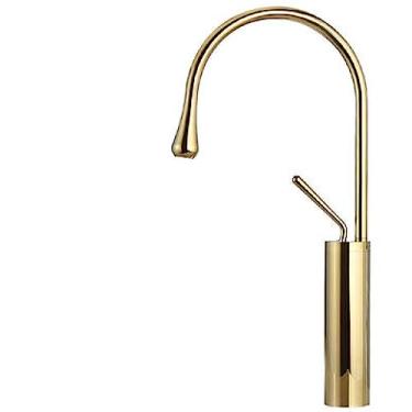 Imagem de Torneira do banheiro Ouro escovado Torneira da bacia Latão e mármore Torneira misturadora Torneira quente fria da pia Torneira do banheiro, 15, tamanho único