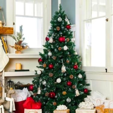 Imagem de Arvore de Natal Pinheiro de Natal Tradicional de 1,8 Metros 720 Galhos Modelo Luxo Para Decorar Sala Festa Estrutura Bonita - LUXO