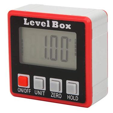 Imagem de Medidor de ângulo digital com visor de luz de fundo, design de 4 botões, ímã embutido, ferramentas de medição, goniômetro, transferidor, nível. (4 chaves)