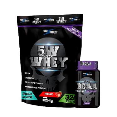 Imagem de Whey Protein Dark Insane 2Kg + BCAA Dark Insane 100 caps - Pro Effect (Morango)