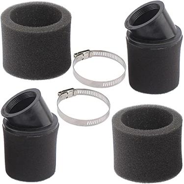 Imagem de LIYYDS 2 peças Universal 44mm 45mm 46mm Angled Double Foam Pod Performance Filter Cleaner 50cc 70cc 90cc 110cc 125cc Motocicleta ATV Quad Scooter Go Kart Moped Pit Dirt Racing Pocket Mini Bike Yamaha