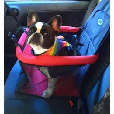 Imagem de Tubline Assento Cadeira Cadeirinha Banco Pets Transporte Carro Rosa