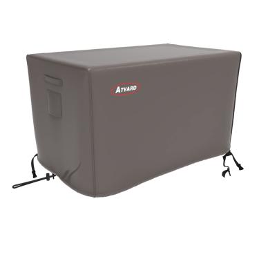 Imagem de ATYARD Capa retangular para fogueira a gás 106,66 x 61 cm x 60,96 cm - À prova d'água à prova de vento Anti-UV Heavy Duty Pátio Firepit Móveis Capas Marrom