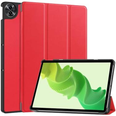 Imagem de Kepuch Custer Capas para Realme Pad 2 11.5",Couro-PU Bolsas Estojos - Vermelho