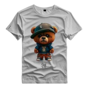 Imagem de Camiseta Personalizada Urso Gangsta Moletom Boné Tattoo-Unissex