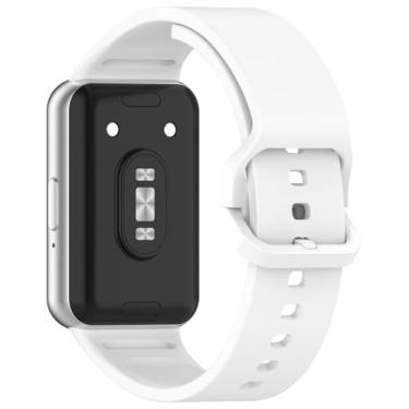 Imagem de Pulseira De Silicone Premium Marca 123smart Compativel Com Galaxy Fit 3 Sm-r390 (Branco)