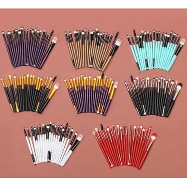 Imagem de Jogo Pincel de Maquiagem Olhos Pele e Boca – 20 peças