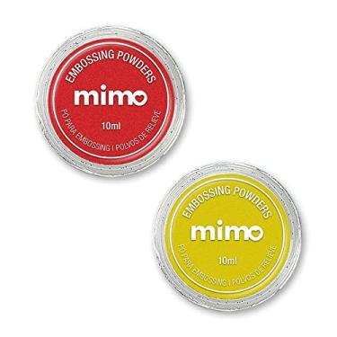 Imagem de Mimo – Pó de Embossing Comum Vermelho e Amarelo para Scrapbooking, Papelaria e Artesanato Criativo – 2 Unids
