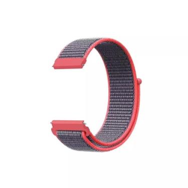 Imagem de Estilo no Pulso, Pulseira de Nylon 20mm compatível com Amazfit Cheetah Square cor:Cinza com Rosa