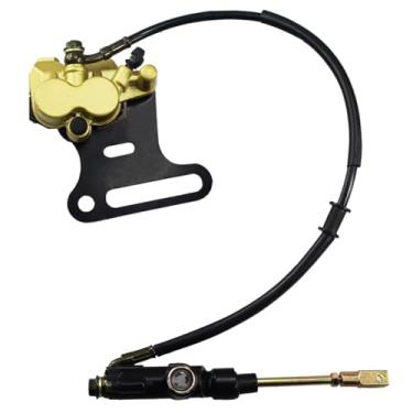 Imagem de PRO BAT Conjunto de freio hidráulico de disco traseiro de 12 mm, cilindro mestre com pastilha para bicicleta de sujeira 70cc 110cc 125cc 140cc 150cc PIT PRO, dourado