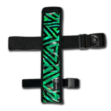 Imagem de Bolsa para celular RaveVault antirroubo com zíperes de bloqueio, bolso oculto, faixa de braço e perna, cinto de cintura – bolsa de telefone perfeita para Ravers e festivais, Coldre de ventilador verde